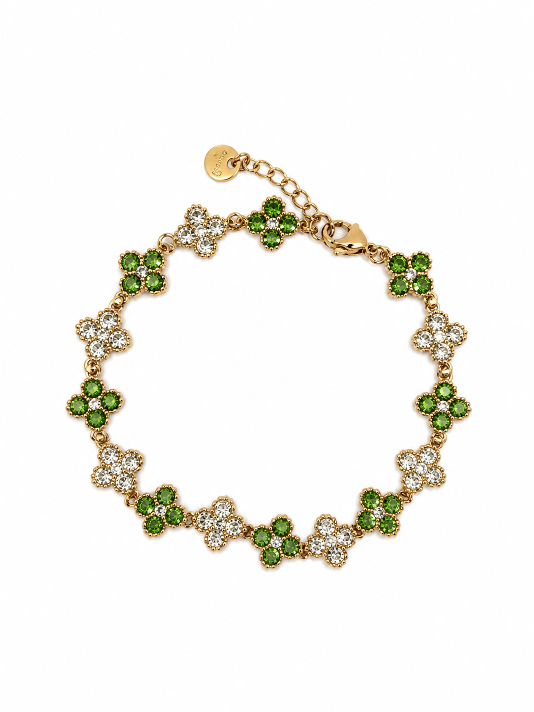 Bracelet Jade Vert/ Blanc