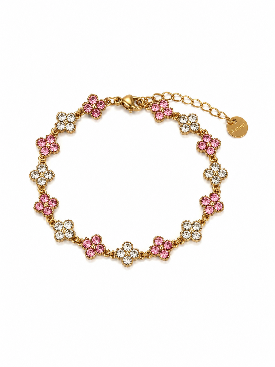 Bracelet Jade Rose/ Blanc