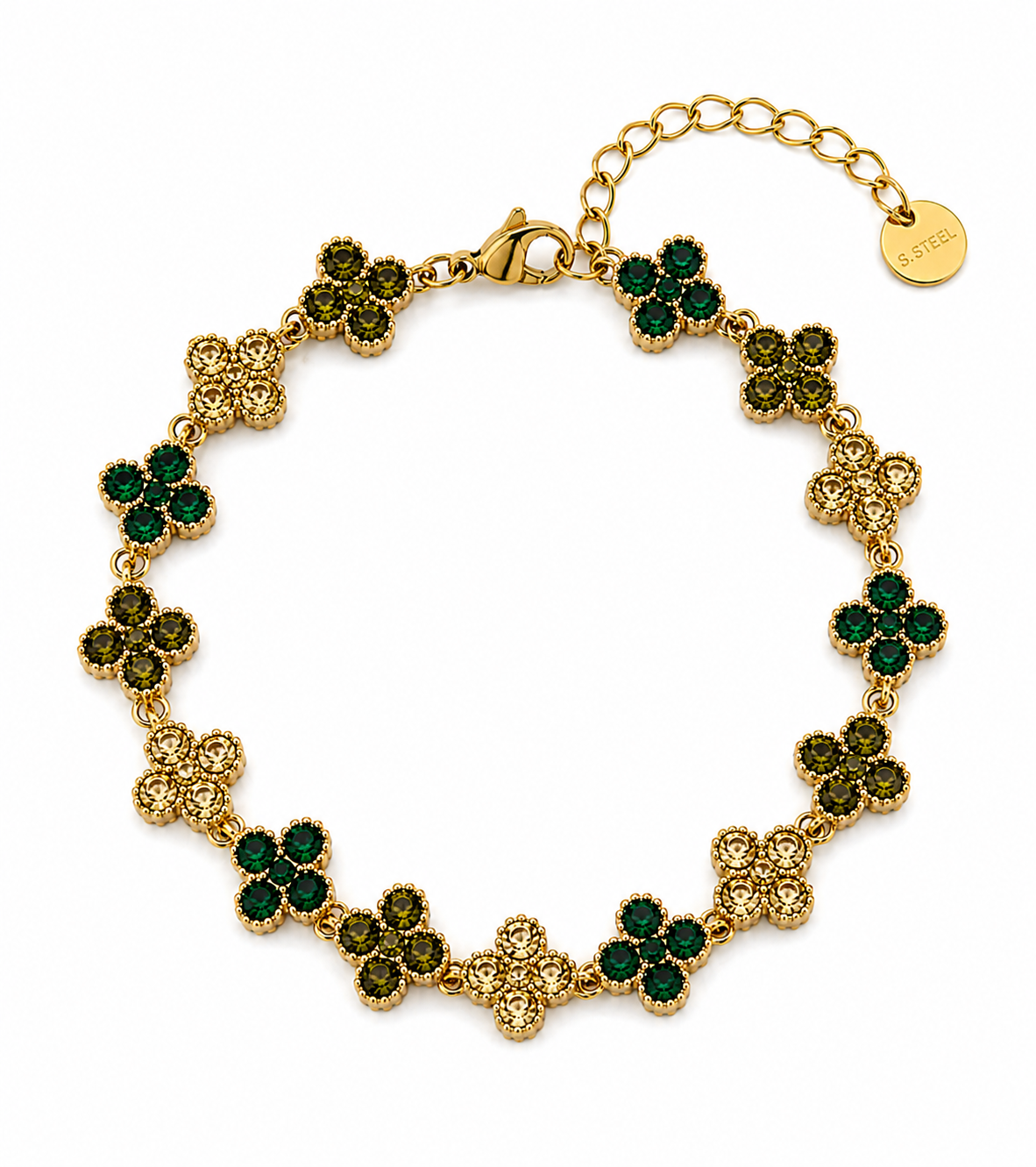 Bracelet Jade Kaki