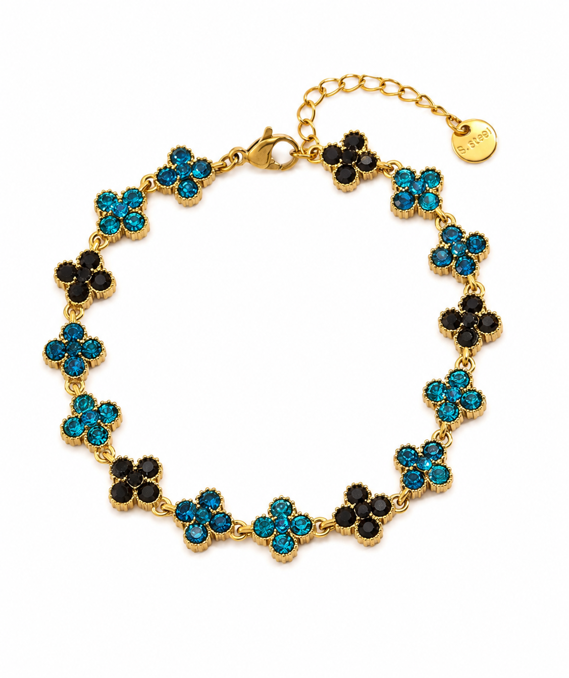 Bracelet Jade bleu foncé