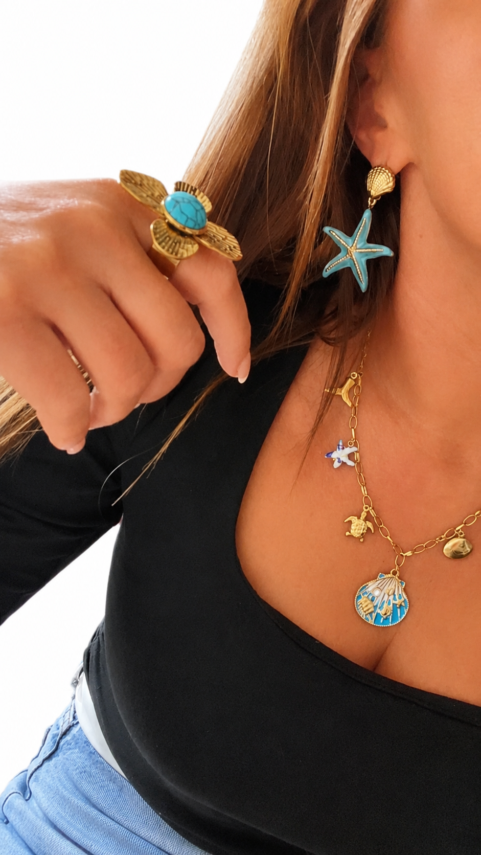 Boucle d’oreille Marine
