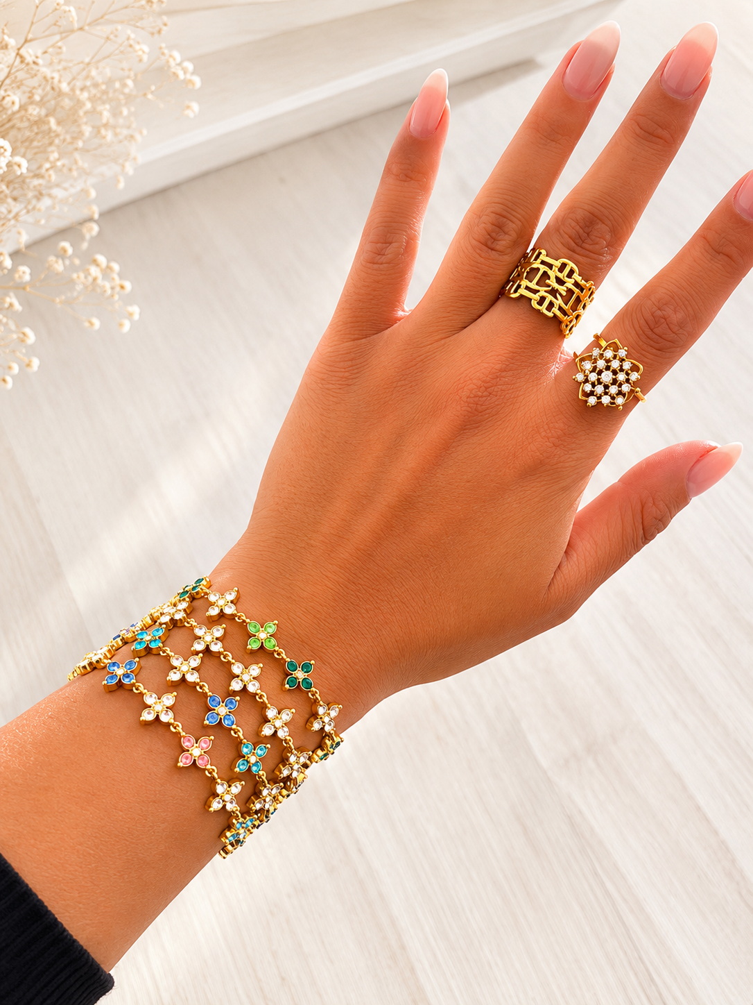 Bracelet Rafiya vert