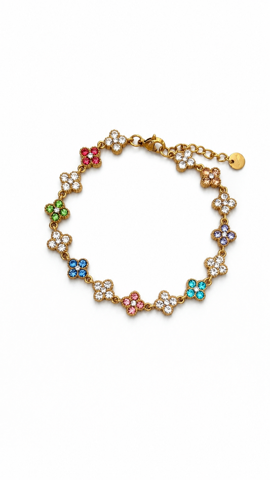 Bracelet Jade Multicolore et Blanc