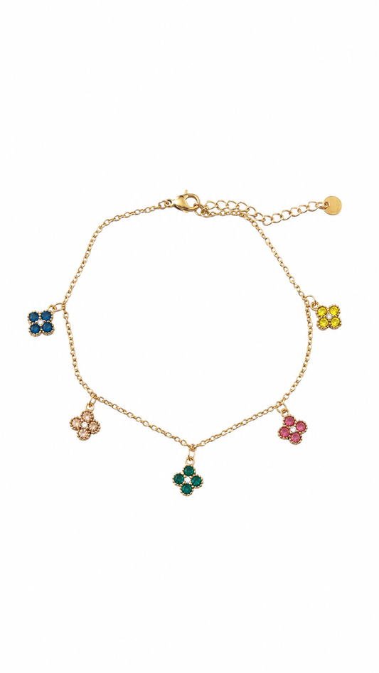 Chaîne de cheville Jade Multicolore